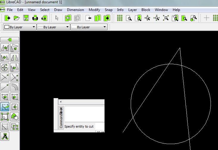 librecad divide line