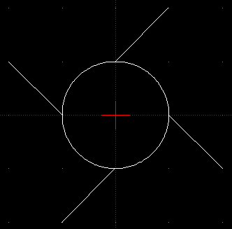 Circle w/ lines to circle's "quadrants" or "quads"