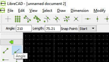 librecad length of line