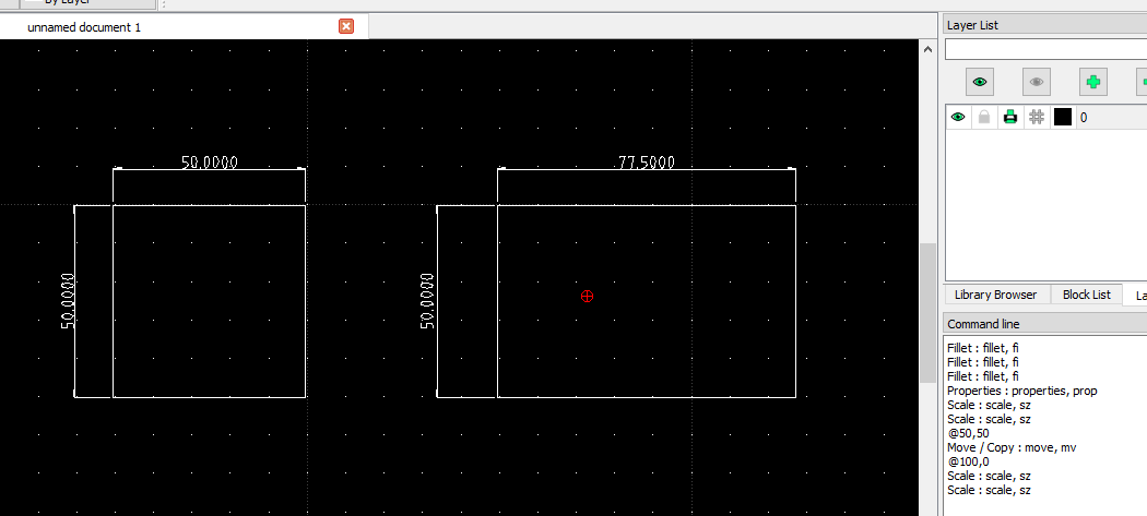 librecad extend line