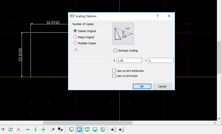 librecad change line width of selected lines