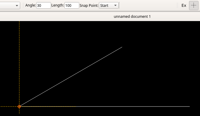 librecad extend line