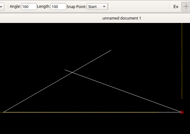 librecad extend line