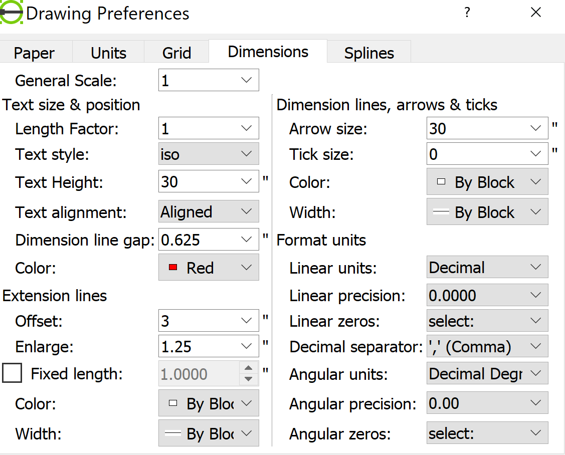 DimensionPreferences