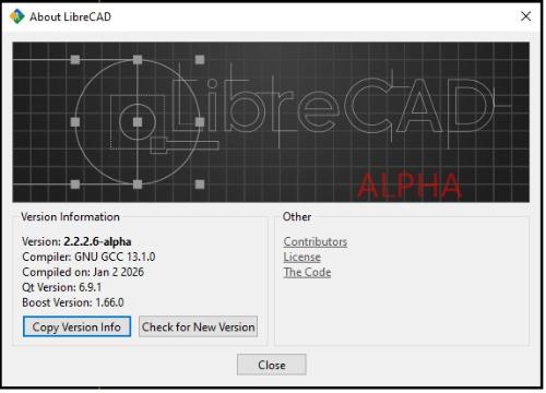 My LibreCad Version, Please help me. Thanks